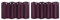 PiccoCasa 2er Set Gardine für Küche Polyester Scheibengardine Kurzgardine Blickdicht Kleine Gardine Burgund 46H x 132B cm