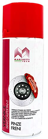 Marchetti Tech - Vernice Spray Tuning - Automotive Line - Smalto Acrilico Professionale - Pittura per Pinze Freni - A Rapida Essicazione e Facile Applicazione - Colore: Rosso- Made in Italy