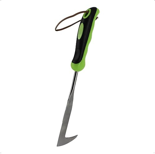 Rekord Fugenreiniger (Edelstahl) Länge 34 cm mit gummiertem Kunststoffgriff & mit Aufhängeloch Fugenkratzer, Unkrautentferner, Unkrautkratzer, Unkrautmesser, Plattenfugenreiniger