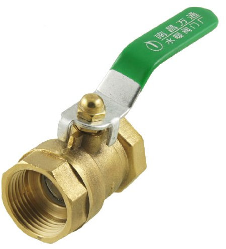 Ruilogod Levier en métal en plastique vert à levier de métal 30mm sur la vanne à bille en laiton hors pair