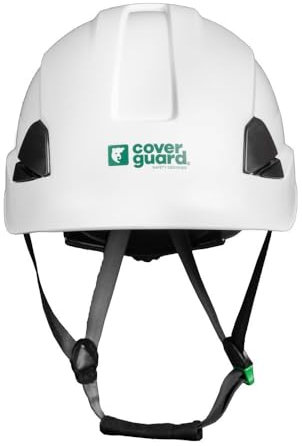 COVERGUARD Casque de Travail en Hauteur Altai Pro Blanc, Coque ABS et jugulaire 3 Points, EN397 / EN50365 / -30° - Protection EPI