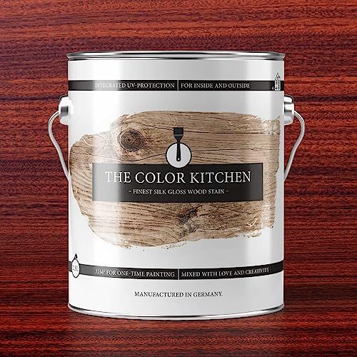 A.S. Creation THE COLOR KITCHEN wetterfeste Premium Holzlasur für Innen und Außen, Farbton Palisander, seidenglänzend für optimalen Holzschutz, 2,5 L für 35 m² Anstrich