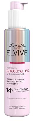 L'Oréal Paris Elvive Sérum Glycolic Gloss Con Ácido Glicólico Cabello Suave Y Brillante