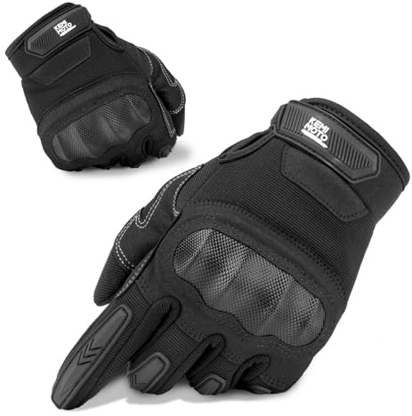 KEMIMOTO Guanti Moto, Guanti Tattici con Protezione Uomo Donna, Guanti Sportivi Traspiranti per Motocicletta, Equitazione, Tiro, Arrampicata, Combattimento