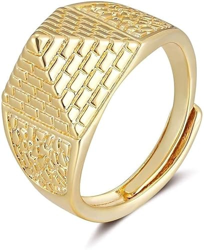 Gold Kids Ring, Size H (Adjustable), Gold Plated – Bling King London (Pyramid)