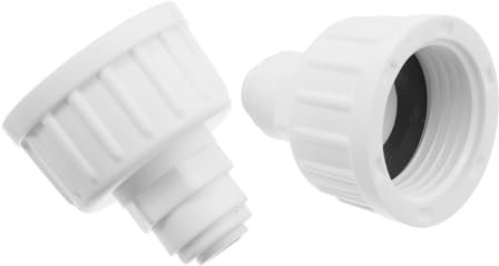 Toyvian Conector Rápido para Manguera De Jardín y Pulverizador, Adaptador 1/4 Pulgadas, Resistente y Hermético, Adecuado para Sistemas De Nebulización y Riego Exterior, Kit De 2 Piezas Blancas