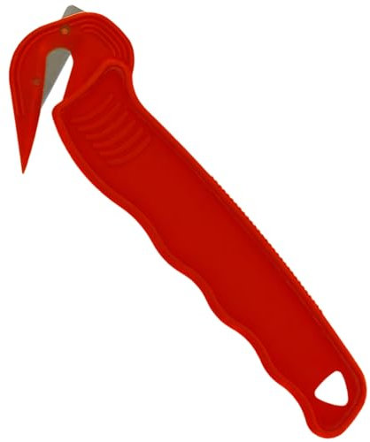 Red Box Cutter Safety Knife – Lightweight Concealed Blade Packaging Cutter for Tape, Film, Bubble Wrap & Cardboard in Warehouse, Office & E‑Commerce Fulfilment