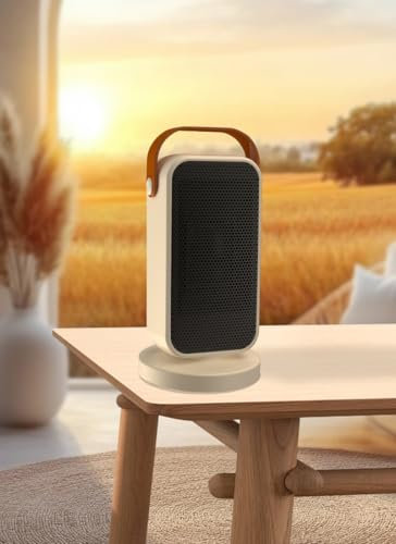 Electric Heater for Home 1200W, Energy Efficient Space Room Heater, Thermostat, 3 Modes 3s Instant Heating, Overheat & Tip Over Protection, Portable & Quiet Heater for Home, Bedroom, Office (White)