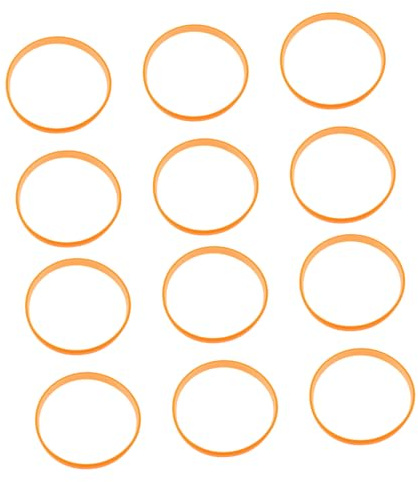 FUNNETOYU 48 St Orange Silikonarmband Elastiska Sportarmband Justerbara Bekväma Armband för Vuxna Pojke Evenemang och Festfavoriter