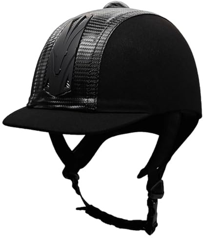 Ridhjälm för män, kvinnor och barn, för bärbar hjälm (Black Model C, 56 (54-56 cm))