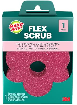 Scotch-Brite Flex Scrub Spugna per Piatti Antigraffio, Spugna Multiuso per Cucina e Bagno, Lavabile in Lavastoviglie, Pulizia della Casa, Confezione da 1