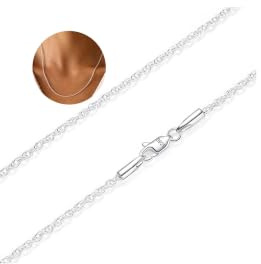 BAROROBA 1.5mm 925 Solide Sterling Silber Kordelkette Halskette für Damen, Robuste Dainty Farbecht Silberkette Damen Ohne Anhänger Schmuck Geschenke 18 Zoll (45 cm)