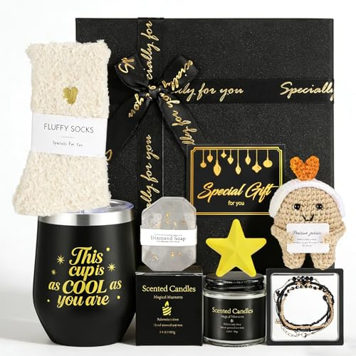 Faankiton Coffret Cadeau Femme, Cadeau Femme Anniversaire Original Maman Soeur Collegue Maitresse Mari Épouse Petit Ami Personnalisé Coffrets Cadeau Noël Saint-Valentin Cadeaux pour la Fête des Mères
