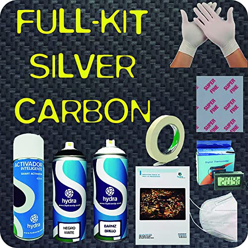 COMPLETO Kit Hydro Dipping Kit Cubicatura kit Carbonio SILVER Pellicola Cubicatura Pellicole HFC-097 kit Water Transfer Printing kit
