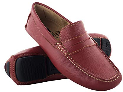 Zerimar mokassins för män | mokassins herr läder | skor mokasin män | herr klasiska mokassins | Loafers mokassins | Loafers mokassins män | mokassins loafers läder, - röd - 46 EU