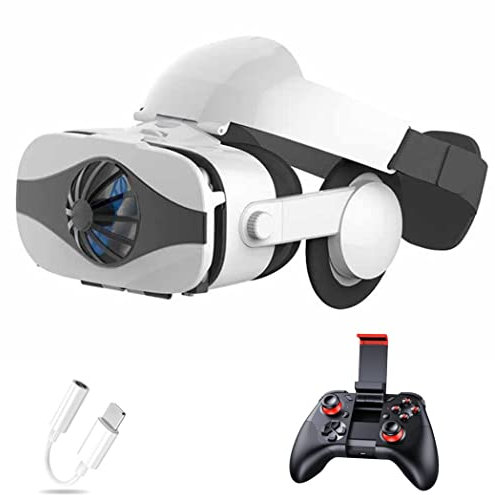 Lunette 3D VR, Casque de Réalité Virtuelle, Casque VR, Contrôleur Bluetooth Smartphone pour iPhone 13 Pro Max/13 Pro/13/12/11, pour Samsung Galaxy S21, Huawei, Xiaomi séries ( Color : B , Size : Ios )