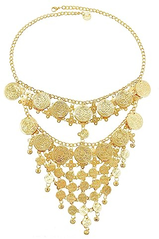 DUNSBY Danse du Ventre Bijoux de tête Femmes pièce Cloche Gland Mascarade Masque Visage chaîne Danse du Ventre scène fête Bandeaux Festival Cheveux Cadeau (Color : Style1 G)
