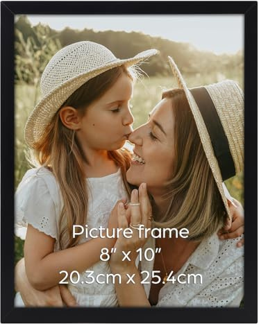 Ditwis Cornice 20x25, Cornice Nera adatta per 25x20 cm Foto e Immagini, per Pareti e Tavoli, Portafoto per Soggiorno, Camera da Letto e Ufficio