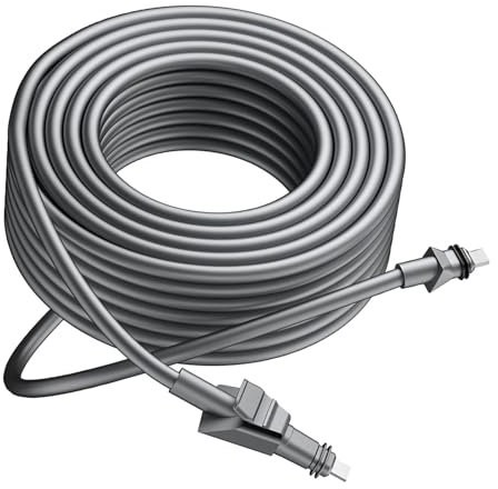 75ft 23 Mètres Cable Satellite Extension Satellite Satellite Fil Satellite avec Boîtier en Caoutchouc IP68 pour Système Plat Haute Performance