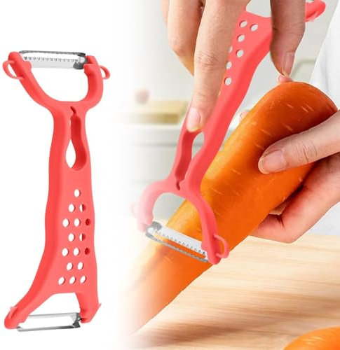 Râpe Légumes Double Face, 2 en 1 Eplucheur Légumes en Acier Inoxydable, Éplucher et Râper Avec Poignée Ergonomique, pour à Fruits et Légumes (B)