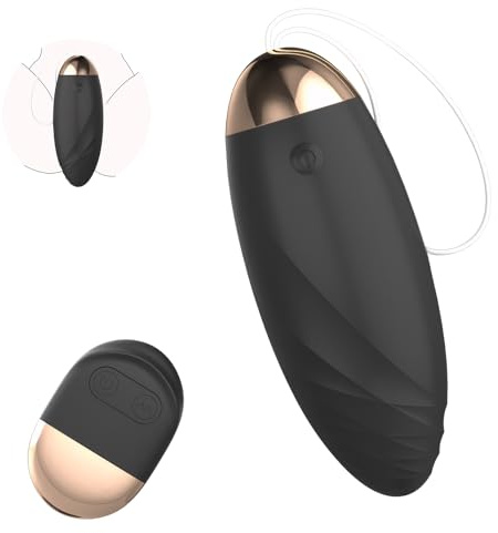 Vibratore 10 Velocità con Telecomando Wireless (10m), Impermeabile IPX4, Ricaricabile USB, Super Silenzioso & Portatile Uovo Vibrante per Adulti