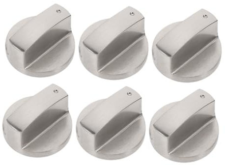 DIYEAH 6pcs Replacement Gas Stove Knobs for Hob Cooker Cooktop Knobs Easy Install
