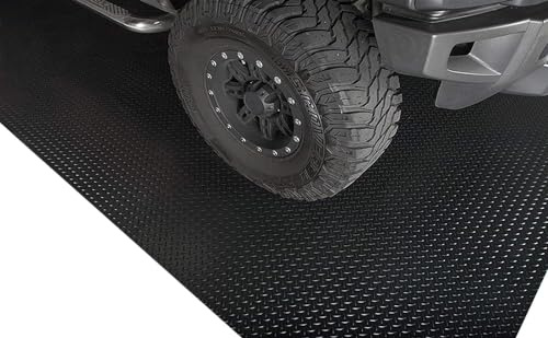 SAFWELAU Tappeto Antiscivolo Tappeto Protettivo salvapavimento Nero Addensato 3 mm Rotolo di Tappetino in Gomma per Esterni per Palestra/Magazzino/seminterrato/rimorchio(100X400cm/39.4inX157in)