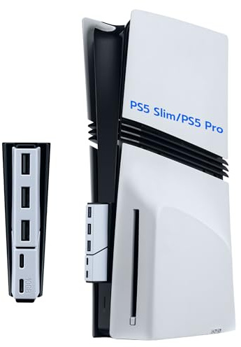 Mcbazel Hub USB 2.0 para PS5 Slim/Pro con 5 Puertos, Hub de Expansión Multipuerto de Alta Velocidad para Transferencia de Datos y Carga Rápida USB-C (No Compatible con PS5)