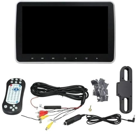 10,1 Tums Bilvideospelare DVD-spelare Bärbar MP5 LCD-skärm HDMI Nackstöd Touch-knapp Baksätesskärm Videospelare(1 DVD Player Monitor)