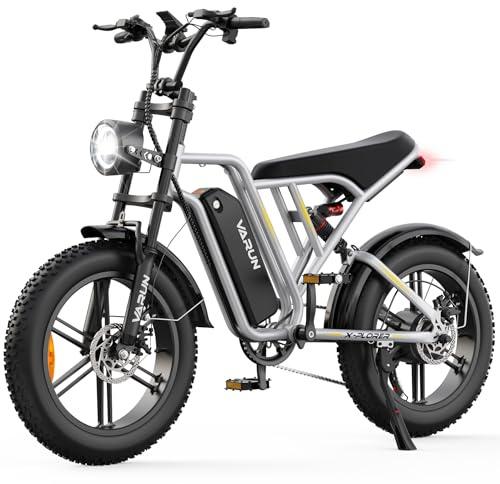 VARUN Vélo Électrique, 20 * 4.0 Fat Bike Electrique avec Batterie de 48V 624 Wh, Jusqu'à 100KM, Suspension Intégrale Velo Electrique Homme Femme avec Moteur 250W 80Nm, 7 Vitesses E-Bike pour Adulte