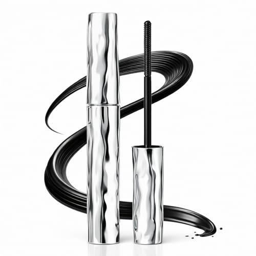 Iron Wand Mascara Black,3D Curling & Lengthening Eyelash,Volumizing Waterproof Mascara,Smudge-Proof,Clump-Free Formula,False Lash Effect,Long Lash,Ultra-Fine Me/tal Wand for Natural&Dra/matic Look