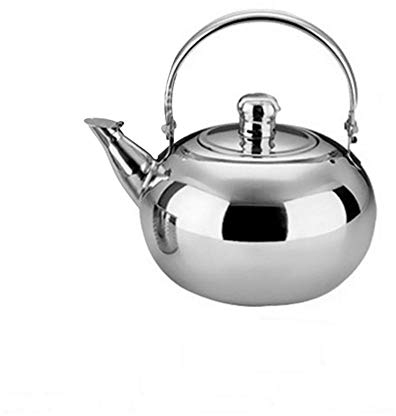 Tetera de acero inoxidable pequeña con silbato tetera, hervidor de té, apta para cocinas de gas, cocinas de inducción, calentador eléctrico
