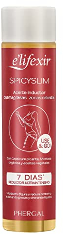 Elifexir - Spicyslim Trockenöl | Kraftvoller Fettverbrenner | Beseitigt lokalisierte Fette in rebellischen Zonen | Sichtbare Ergebnisse in 7 Tagen | Bio-Senf und Scharfes Capsicum - 100 ml