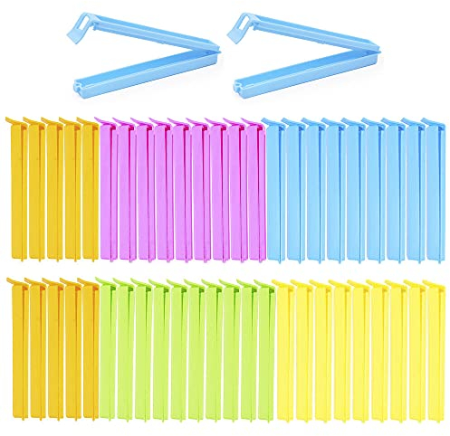 MATANA 50 Große Verschlussclips für Beutel, Verschlussklemmen zur Lebensmittelaufbewahrung, 11cm - Clips für Tüten, Gefrierbeutel, Chips - Robust & Praktisch