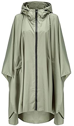 Freiesoldaten Women Waterproof Rain Poncho Stylish Reusable Lightweight Outdoor Raincoats Rain Jacket with Hood