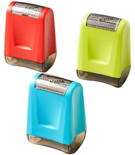 BetterJonny 3 Pcs Address Blocker, Identity Theft Protection Roller Stamp for Privacy Protection, Blackout Security Data Anti Theft