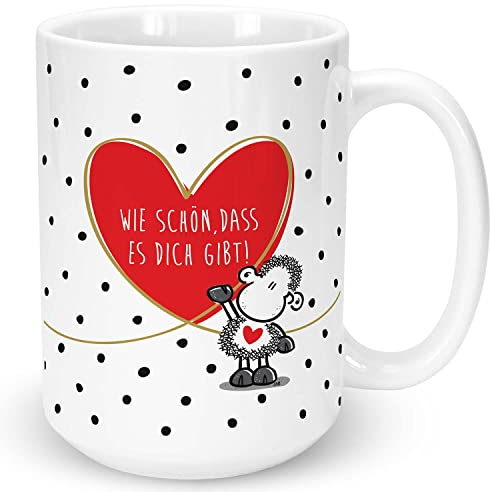 XL-Tasse »Wie schön, dass es Dich gibt! ...« mit Wunschnamen, weiß, personalisiert