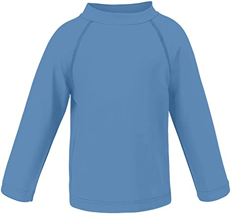 LACOFIA UV T-Shirt de Bain à Manches Longues pour Garçons UPF 50+ Maillots de Bain pour Enfants Rashguard Protection Solaire Séchage Rapide Bleu-Gris 6 Ans