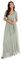 Maya Deluxe Womens Maxi Dress Ladies Ball Gown for Wedding Guest Embellished Tie Waist V Neck Bridesmaid Prom Evening Occasion Robe, Green Lily, 38 Femme