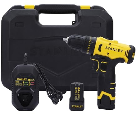 STANLEY SCH10D2K-IN Brushed Hammer Drill Driver with 2Ah Battery and 1.5A Charger