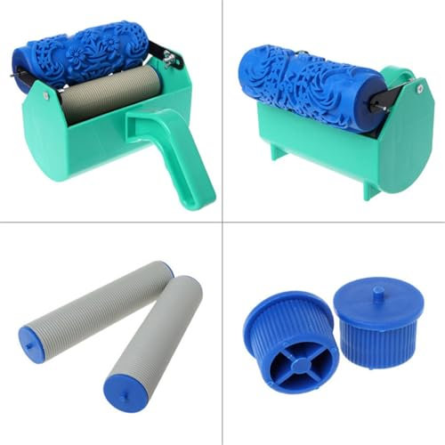 EEASSA Paint Roller Wall Decoration Paint Roller 5 Rubber Brush Tools Roll for Wallpapering Room House Wallpaper Modern Decor Painting Machine Wall Decoration Roller(025 Roller Machine A)