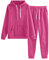 HAOLEI Tuta Donna Sportiva Completa Invernale Tuta Leggero In Calda Morbida Comoda Set Da Ginnastica Jogging Tracksuit Fitness Felpa Con Cappuccio E Pantalone Palestra Donna Tuta Felpata per la Casa
