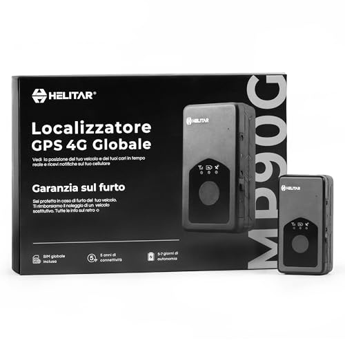 Localizzatore GPS per Bambini e Anziani - Senza Abbonamento Mensile - SIM Inclusa con 5 Anni di Tracciamento - Tracker GPS Globale - Garanzia sul furto del veicolo