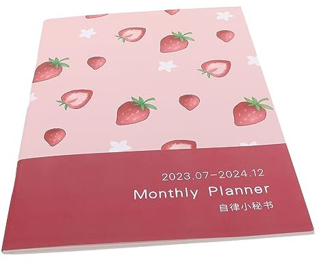 NUOBESTY Anteckningsplanerare med månadsplanerare och veckokalender kalenderbok för budgetkalender och dagboksplanerare multifunktionsplanerare arrangör