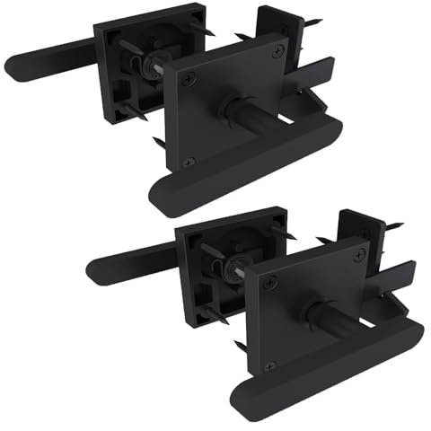 Loquets de portail automatiques double face robustes pour porte battante - Verrou de clôture pour une utilisation en intérieur et en extérieur