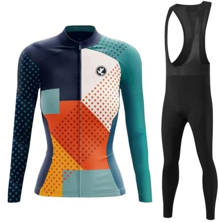 UGLY FROG Radbekleidung Langärmeliges warmes Damen Wollfutter Radhose mit Kissen 20D Gel