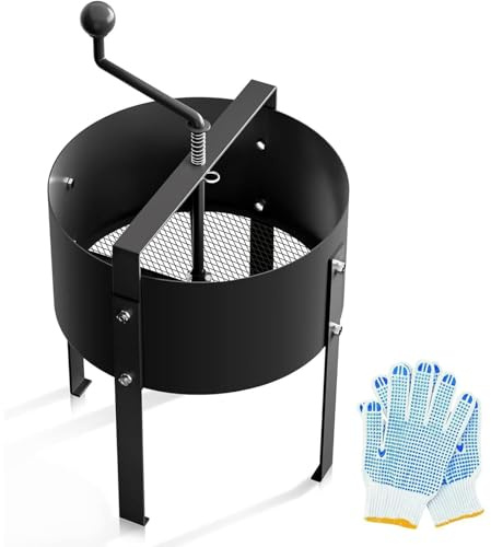 Tamiz de tierra de jardín con guantes, malla de 0.2 pulgadas para una limpieza rápida, herramienta eficiente de tamizado de compost
