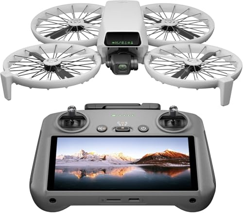 DJI Flip (Control Remoto con Pantalla RC 2), dron con Seguimiento con cámara 4K UHD para Adultos, ‌< 249 g, estabilización en 3 Ejes, despegue Desde la Palma, Tiempo máx. de Vuelo de 31 min