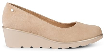 miMaO. Ballerines pour Femme à Talon compensé en Cuir. Fabrication Artisanale