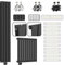 Aquamarin® Heizkörper - Vertikal, Flach, 1600x604x52 mm, Einlagig, 1/2 Zoll, Mittelanschluss, Stahl, Anthrazit - Badheizkörper Handtuchhalter, Design Flachheizkörper, Heizung, Bad, Badezimmer